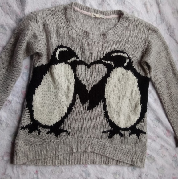 Penguin grey knitted sweatshirt - Picture 1 of 4